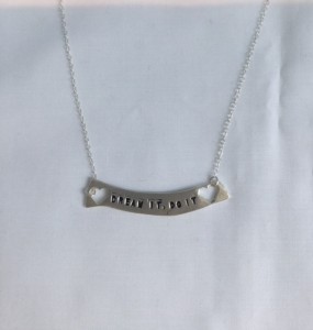 Sterling Silver, Dream It, Do It, Bar Necklace